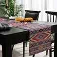 thumbnail image 4 of Southwest Aztec Cotton Linen Small Table Runner 13 x 60 inch Country Retro Ethnic Geometric Motifs Non-slip Rectangular Dining Table Decor for Wedding Party Holiday Dinner, 4 of 8