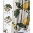 thumbnail image 3 of Summer Lemon Blackout Curtains for Bedroom Living Room Darkening Curtains 90 Inch Watercolor Leaves Floral Country Plant Black Out Window Curtain Privacy Window Treatment Grommet Drapes 52"x90"x2, 3 of 9