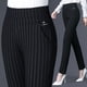 thumbnail image 3 of Pantalones de pierna recta engrosados con forro polar de otoño e invierno, pantalones elásticos de cintura alta, pantalones para madres de mediana edad y mayores, pantalones casuales para, 3 of 6