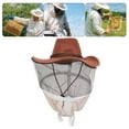 thumbnail image 4 of Accessoire d'Apiculture, Cow-Boy Brun Rouge Chapeau de Protection d'Apiculteur 360 ° Fonctionnalité Polyvalente, 4 of 8