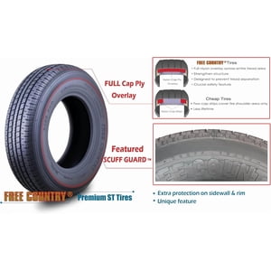 FREE COUNTRY One Premium FREE COUNTRY Trailer Tire ST 235/85R16 12PR Load Range F Steel Belted w/Scuff Guard Sansujyuku sansujyuku.com
