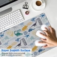 thumbnail image 4 of Long Mouse Pads for Desk,Colorful Cartoon Dinosaurs with Mixed Elements Desk Mats on Top Of Desks, Desk Mouse Pad Extra Large with 3mm Non-Slip Base and Stitched Edge for Gaming,Work,Home 31.5"x11.8", 4 of 5