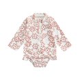 thumbnail image 1 of AMERTEER Maillots de Bain une Pièce pour Filles Manches Longues Imprimé Arc-en-Ciel Col Rond Fermeture Éclair, 1 of 9