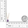 thumbnail image 2 of Gem Stone King 18K Rose Gold Plated Silver Purple Amethyst and White Topaz Pendant Necklace for Women (1.38 Cttw, Gemstone February Birthstone, Pear Shape 9X6MM, with 18 inch Chain), 2 of 4