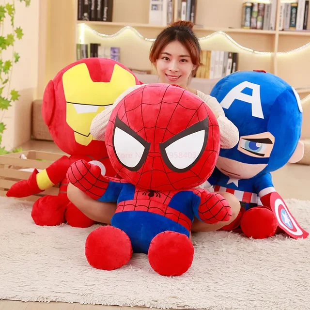 Juguete de peluche de Marvel Spiderman, muñeco de Superman de dibujos animados de Iron Man, muñeco de tela para niños, almohada, regalo de Navidad para niños1517