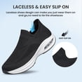 thumbnail image 4 of AMANSSE Men's Sneakers Slip on Lightweight Breathable Mesh Fitness Tennis Athletic Walking Shoes Black Size 10, 4 of 7