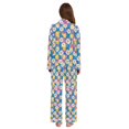 thumbnail image 3 of FORMRS Womens Pajama Set Long Sleeve Top and Pants with Pockets Soft Comfy Lounge Sleepwear, Sizes S-2XL, Blue Checkered Daisy, 3 of 7
