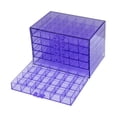 thumbnail image 4 of Organizador de joyas Caja de almacenamiento de uñas con cajones 120 cuadrículas Case de contenedores para anillos de escritorio de tocador brillara de Púrpura, 4 of 8