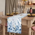 thumbnail image 2 of Table Runners 72 Inches Long Dress Scarves, Blue Eucalyptus Leaves Farmhouse Kitchen/Dining Table Runner, Coffee Tablerunners, Watercolor Botanical Weeping Leaf 14x72 Inch, 2 of 9