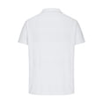 thumbnail image 5 of IYTR Mens Workout Shirts Summer Striped Jacquard Short Sleeve T Shirts Fashion Quarter Zipper Turndown Collar T-shirts Leisure Athletic Shirts White XXL, 5 of 6