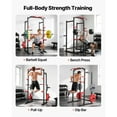 thumbnail image 2 of KFFKFF Power Cage Power Rack, Multifunctional Barbell Squat Rack with Adjustable Height, Home Gym Strength Training Workout Equipment, 2 of 8