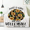 thumbnail image 6 of Flannel Throw Blanket Plush Fluffy Sports Volleyball Printed Blanket for Sofa Couch Bed, 6 of 7
