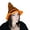 Black orange mixed c, variant on Witch Hat, Unisex Halloween Peaked Witch Hat Crochet Design Wizard Hat Men Women Cosplay Witch Hat Multiple Type Can Choose