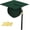 Forest Green, variant on Matte Graduation Cap with Tassel for Adults High School College Bachelor Master Ceremony