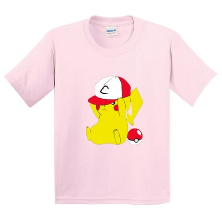 New Way 522 Youth T Shirt Pikachu Trainer Hat Pokeball Pokemon Go