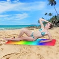 thumbnail image 5 of Coolnut Rainbow Gradient Stripes Microfiber Beach Towels 71x31in,Dragonfly Pattern Sand Free Beach Towel,Quick Dry Beach Towel, Extra Large Beach Towels for Adults,Kids,Travel Towel,Camping Tow, 5 of 6