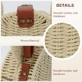 thumbnail image 5 of Round Rattan Purse for Women Wicker Crossbody Bag Cute Summer Beach Bag Woven Handbag for Vacation, 5 of 7
