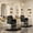 Black, variant on Baasha Reclining Barber Chair, Heavy Duty Tattoo Salon Chair with Steel Frame, Cream