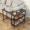 Walnut, variant on Spaco 360° Rotating Sofa Side Table with 2-Tier Storage Shelves-Brown, Couch Snack Table for Home