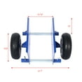 thumbnail image 2 of Heavy Duty Panel Dolly, Adjustable Door Dollys with Wheels, 10" Pneumatic Wheels 600LBS Load Bearing for Drywall Sheet Heavy Appliance&Material Handling All Terrain Moving Cart Panel Dolly, Blue, 2 of 7