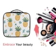 thumbnail image 6 of FORMRS Travel Makeup Bag Large Capacity Train Case Cosmetic Organizer with Adjustable Dividers, Pineapple, 6 of 8