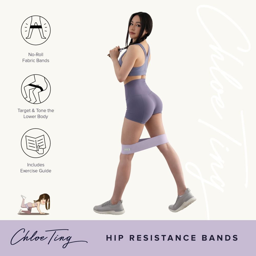 Chloe Ting Exercise Hip Bands 2 Pack Light and Medium Resistance Walmart