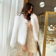 thumbnail image 2 of PIKADINGNIS Womens Faux Fox Fur Coat New Fashion Luxury Slim Fit Short Fur Coats Women Autumn Winter Thicken Plush Jacket, 2 of 6