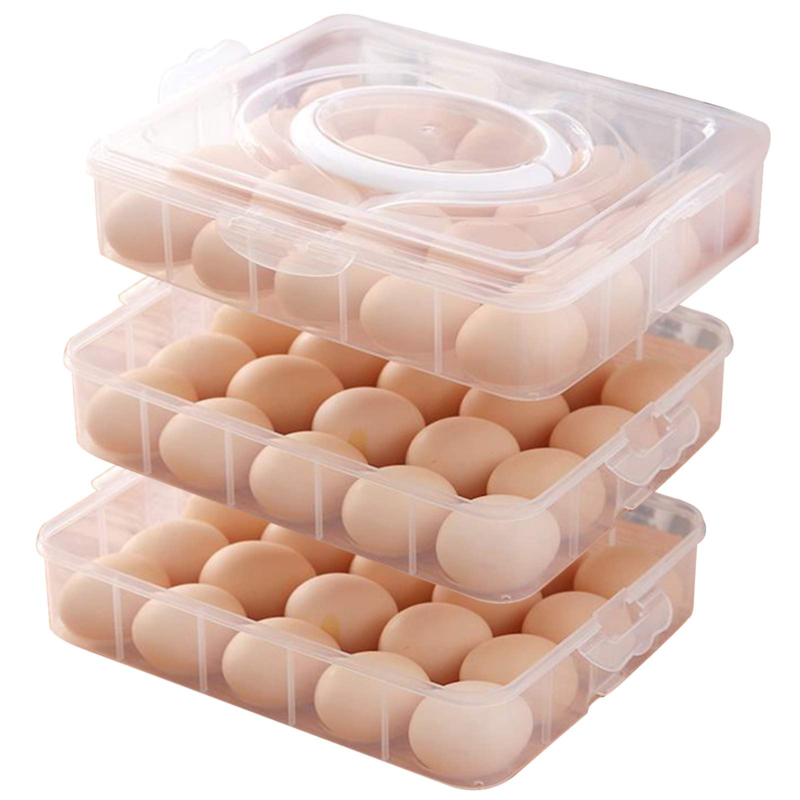 Mouind 60 Grids Snap and Stack Egg Holder, 3 Tiers Deviled Egg Tray