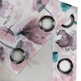 thumbnail image 4 of Ambesonne Floral Grommet Curtain, Pastel Dreamy Poppy Garden, 50"x108", Dark Teal and Pale Pink, 4 of 5