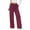 503_Wine, variant on KALE Cotton Pants for Women Womens Wide Leg Women's Striped Drawstring Elastic Waist Knit Baggy Sweatpants With Pockets Women Pants Army Green
