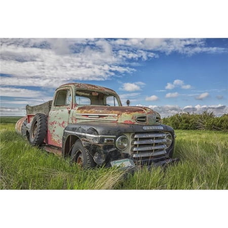 Abandoned Truck in A Rural Area - Saskatchewan Canada Poster Print - 38 x 24 in. - Large