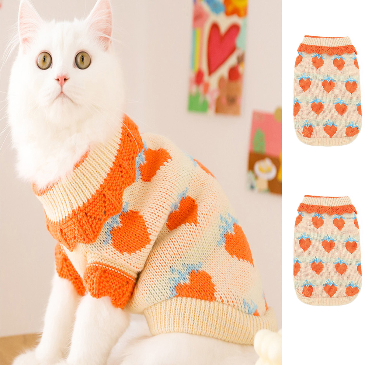 Pet Enjoy Cute Cats Clothes,Warm 