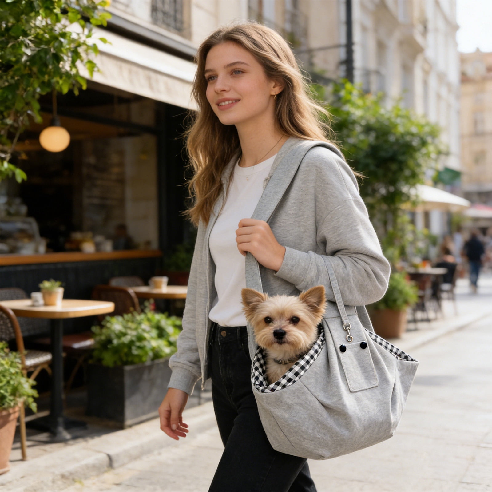 Lunxisen 4 Pcs Pet Carrier Backpack for Cats and Dogs Travel Shoulder Bag Comfortable Breathable Outdoor Adventure Carrier Bag