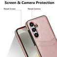 thumbnail image 4 of Dteck Card Slots Wallet Case for Samsung Galaxy S24 Plus,Shockproof PU Leather Case Slim TPU Back Cover,Rosegold, 4 of 7
