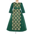 thumbnail image 3 of Jizyo Robe Maxi Abayas Musulmanes pour Filles une Pièce Manches Longues Robe de Prière Islamique Robe Caftan Arabe Vert Noirâtre 110/4Y, 3 of 7