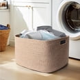 thumbnail image 5 of Blanket Basket, Rectangle Woven Baskets for Storage, 22" x 17" x 12" Laundry Basket for Decorative Nursery Blanket, Toys, Brown variegated, 5 of 7
