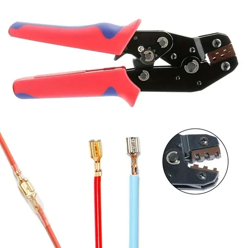 Ratchet Crimper Plier For Awg22-16 Cable Wire Terminals Crimping Tool
