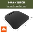 thumbnail image 2 of Ozark Trail Soft Foam Stadium Cushion, Multi-Purpose Seat Cushion, Black, 2 of 7