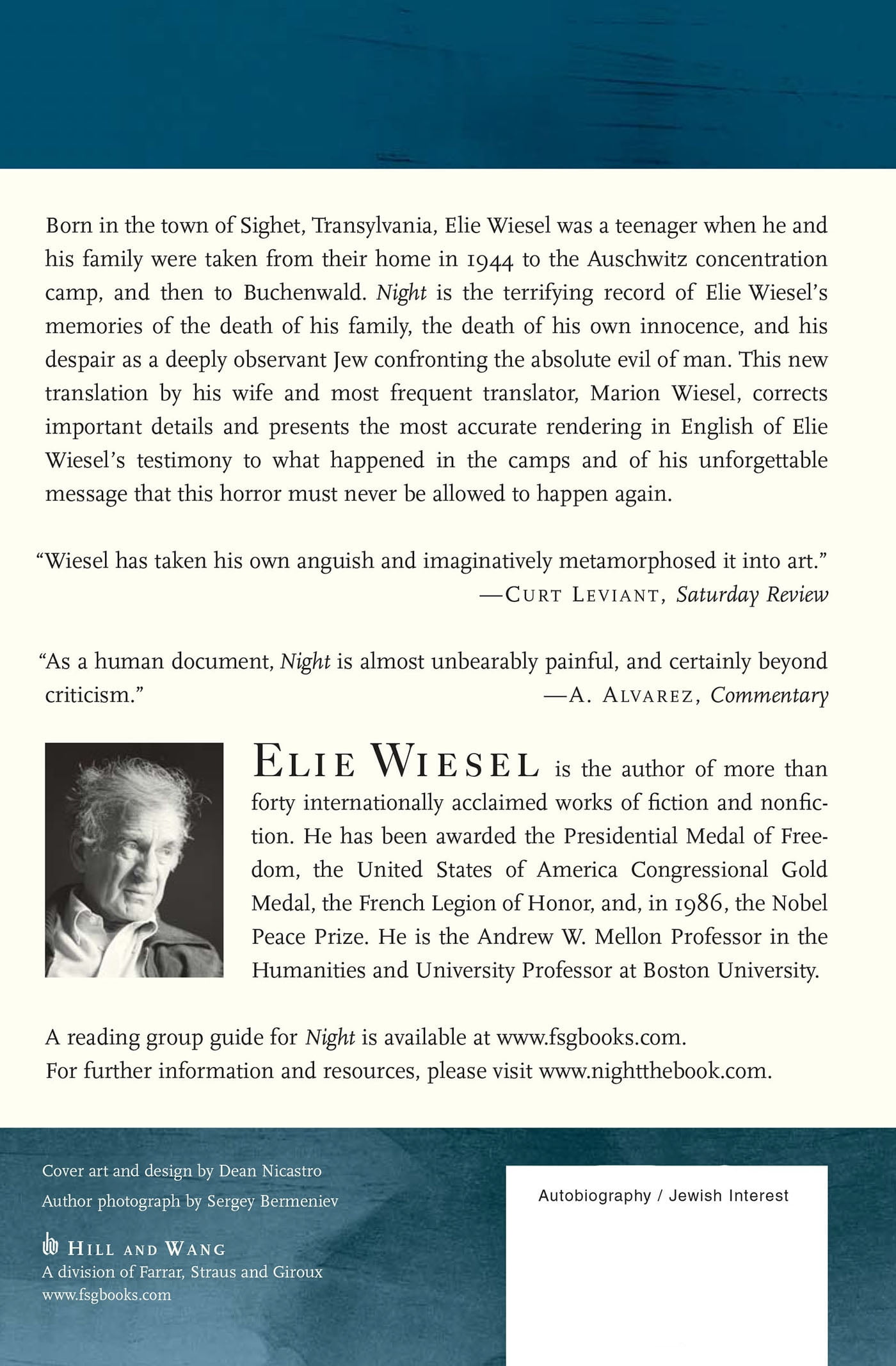 essay on night by elie wiesel