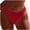 AB553 Red, variant on Swimwear For Women Sexy Solid Color Elastic Low Waist Bikini Thong Bottoms Female Comfortable Summer Beach Vacation Beachwear Red Size M