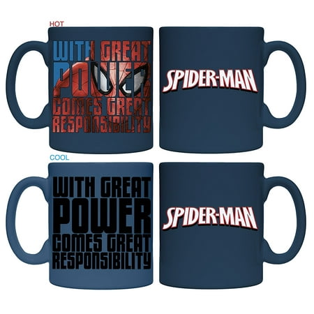Spider Man Stadium Cup - Mug - Marvel - Spiderman 11oz Heat Change Coffee Cup cmgc-usm-pwrs