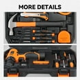thumbnail image 7 of 27 Pcs 12V 1300mAh Lithium Cordless Drill & Home Hand Repair Kit Combination Tool Set Orange, 7 of 7