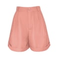 thumbnail image 4 of Aihuaihua Womens Shorts Dressy High Waisted Wide Leg Tailored Shorts Pleated Business Casual Work Trouser Shorts Pink M, 4 of 5