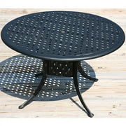 48" Cast Aluminum Table Thatched