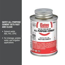 Oatey All-Purpose Fast-Setting Medium Bodied Clear Plumbing Cement for ABS, PVC and CPVC Pipe