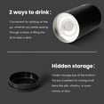 thumbnail image 2 of Insulated Water Bottle 64 oz with Straw and Dual-use Lid Half Gallon Water Jug Vacuum Stainless Steel for Workout and Sports Insulated Beer Growler with Handle Dark black, 2 of 5
