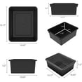 thumbnail image 4 of Storex 62523U05C Letter Size 10 x 13 x 5 in. Deep Storage Tray, Black - Pack of 5, 4 of 5