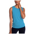 thumbnail image 2 of CAIXIA Workout Clothes for Women Sleeveless Tank Tops for Women Crewneck T-Shirt Yoga Workout Casual Athletic Loose Fit Gym Clothes,Blue, 2 of 2
