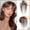 Dark Brown, variant on Clip On Bangs for Women Human Hair, Natural Clip-on Partial Bangs, Breathable Human Hairs Toppers, Hair Pieces for Women with Thinning Hair (Light Brown)