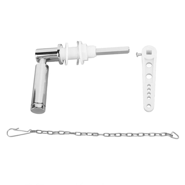 Kit de reemplazo de manija de descarga de inodoro, manija de inodoro de repuesto, brazo de palanca de cisterna de inodoro con cadena, brazo ajustable
